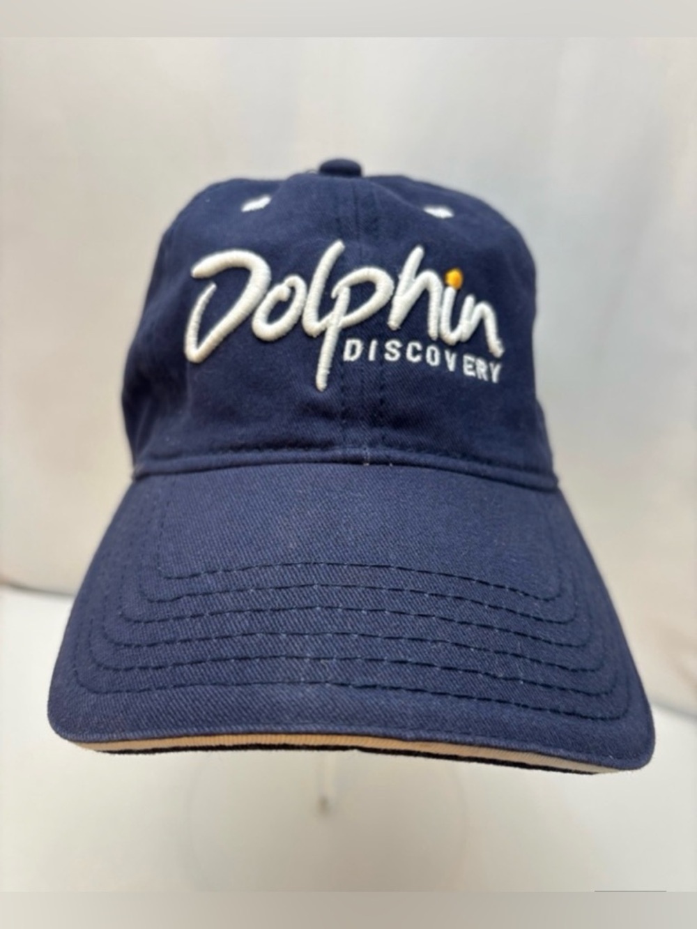 Dolphin Discovery Riviera Cancun Mexico Navy Embroidered Baseball Cap